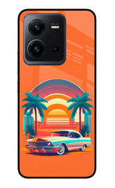 Palm Drive 80s Vivo V25 5G Glass Case